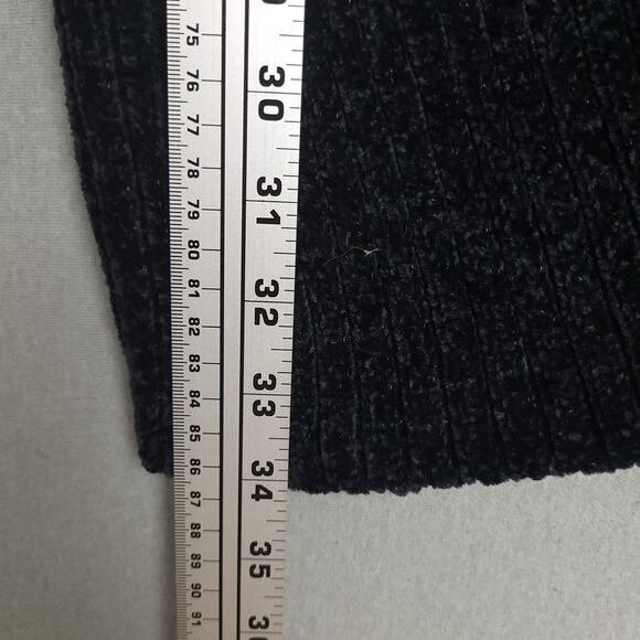 Catherines Women's Polyester Cardigan Sz 2X Open Front Mock Neck Ribbed Black - Picture 7 of 8